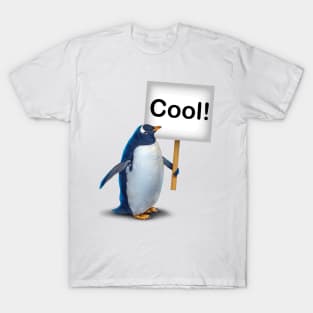 Penguin with Cool Sign T-Shirt